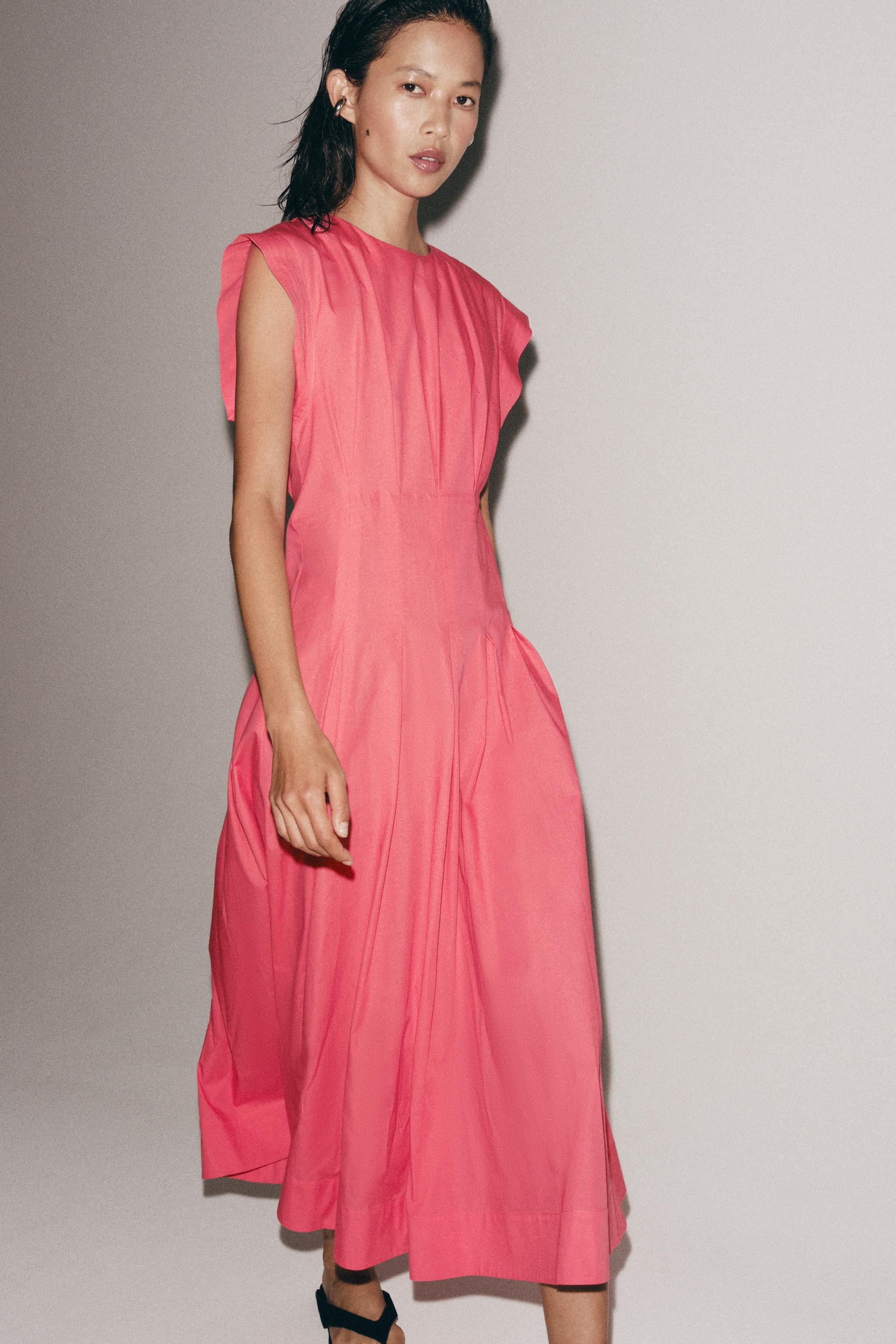 ZW COLLECTION PLEATED POPLIN DRESS